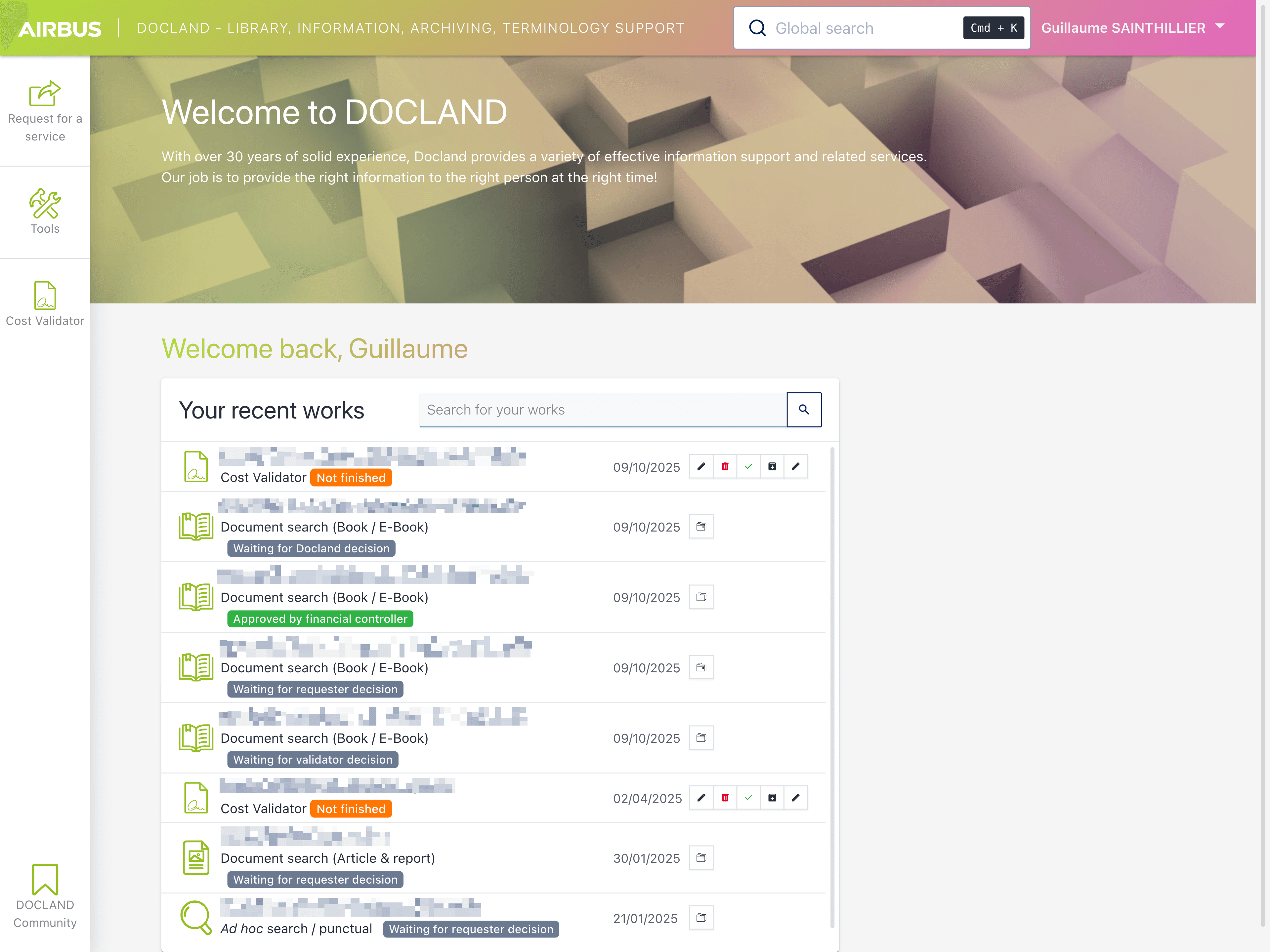 Plateforme de gestion documentaire Airbus